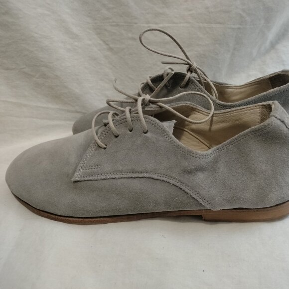 Genuine Leather Suede Oxford Flats, Handmade in Turkey NWOT - Picture 1 of 9